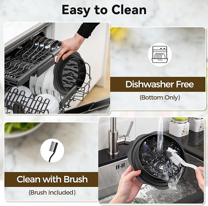 Ukeetap 10" Pro Chicken Shredder Tool Twist Large for Kitchen, Black | BPA-Free Food-Safe Meat Grinder, Visible Chicken Breast Meat Shredder with Strong Anti-Slip Bottom & Ergonomic Handle