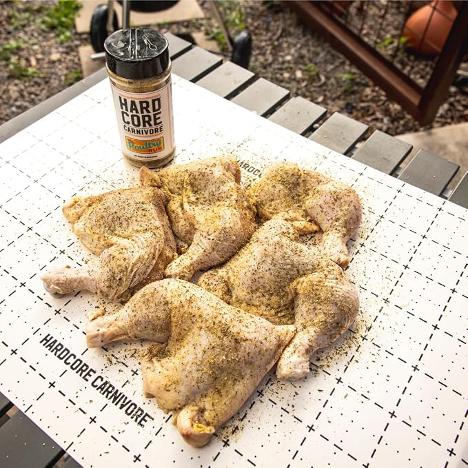 Hardcore Carnivore Poultry Rub for Chicken & Turkey, 10oz | Herb and garlic with a light lemony finish. Great on wings, thighs or whole roast chicken. MSG-Free & Gluten Free