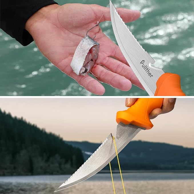 7 In Fillet Knife,5 In Stainless Steel Fishing Bait Knife | Fishing Bait Knife with Non-Slip Handle,Fishing Gear Set with Protective Sheath