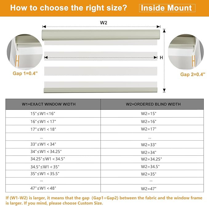 Persilux Cordless Zebra Blinds for Windows Free-Stop Roller Windows Shades (34" W X 72" H, Cream) Dual Layer Light Control for Day and Night, Light Filtering Sheer Shades for Home, Easy to Install