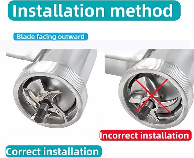#12 Meat Grinder Blade Premium Stainless Steel Knife Cutter Replacement for Grinders,Meat Grinder Blades Replacement Parts,Please check the size and shape(2 Pcs)