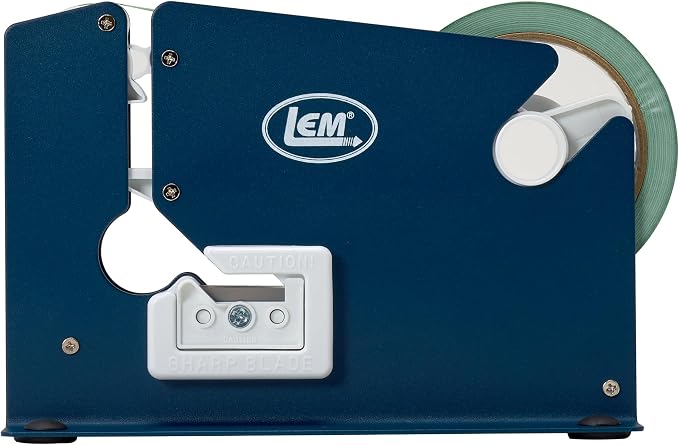 LEM Products Poly Bag Tape Sealer Machine and Tape | Heavy-Duty Sealing for Food Storage, Wraps Tape Around Bag, Seals Tight, and Cuts in Smooth Motion, Great for Ground Meat