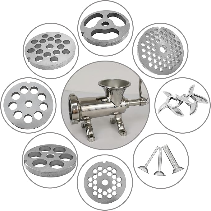 #12 Meat Grinder Blade Stainless Steel Knife Cutter Replacement(2 pc) | Please check the size and shape