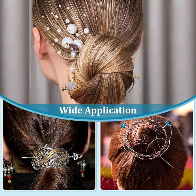 PH PandaHall 2pcs Natural Purple Amethyst Hair Stick Golden Hairpins Chinese Hairpin 5.9 inch Metal Hair Sticks Brass Hairs Chopstick Vintage Hairpin for Women Gift Long Hairs Ornament Accessory