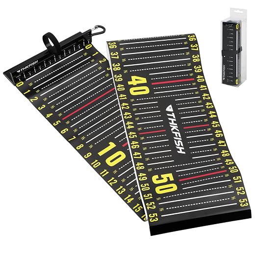 THKFISH 53in Portable Waterproof Fishing Ruler with Measuring Board | Folding Fish Ruler, Roll Up Fish Measuring Tape for Boat, Kayak, Coolers, Yacht and Workbench 53 *7.5"-1pcs/59 * 3.15"-2pcs