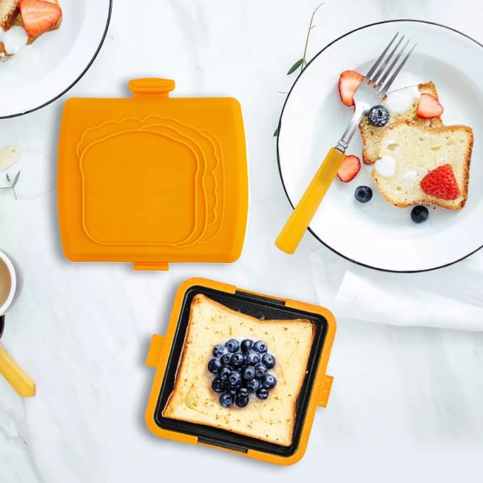 Sandwich Maker Nonstick No Power Required Quesadilla Snacks Bread Cooker | Kitchen Bread Press Sandwich Maker Heat-Resistant Portable Breakfast Quesadilla Pie Bread for Home Apartment Dorm Party T