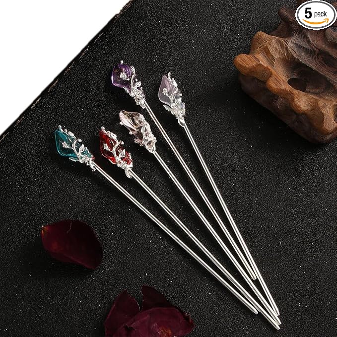 Leadigol Hair Stick Jewelry Headwear Hair Fork Classic Hanfu Accessories Metal Vintage Hair Chopsticks
