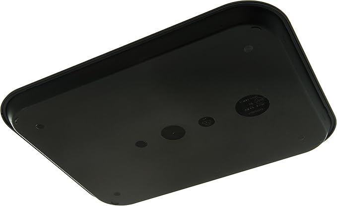 Carlisle FoodService Products Cafe Fast Food Cafeteria Tray with Patterned Surface for Cafeterias, Fast Food, And Dining Room, Plastic, 17.87 X 14 X 0.98 Inches, Black, (Pack of 12)