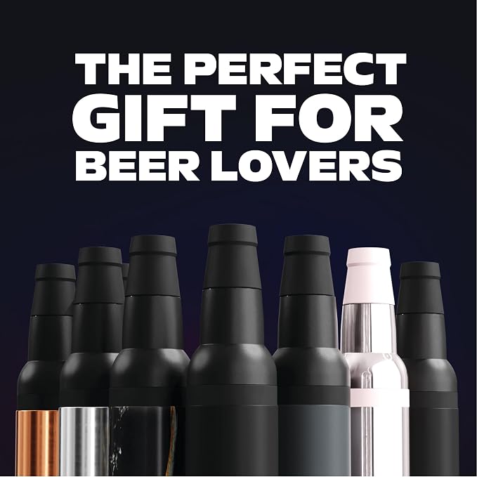 Asobu Frosty Beer Holder,Vacuum Insulated Double Walled Stainless Steel Beer Can and Bottle Cooler with Beer Opener, Bpa Free, Fits Standard 12oz, Ice Cold for Hours, Great Gift for Beer Lovers