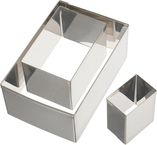 Ateco Pastry Rectangle Cutter Set 3pc, Plain Edge (5258)