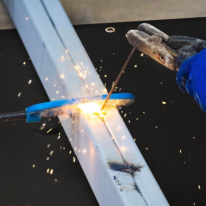 6x8ft Welding Blanket, Silicone Coated Fiberglass Fire Blanket, Welding Blanket Fireproof, Designed for in Home and Outdoor Use for Professional and Heavy-duty Welding, Cutting, and Other Uses