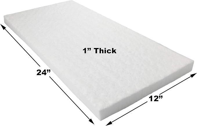 Ceramic Fiber Insulation, 1" Thick x 12" x 24", 2400F Fireproof Insulation Blanket, 3023E