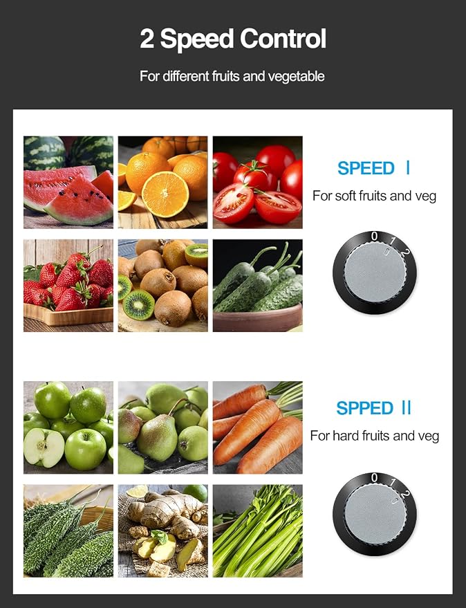 Juicer Machine 800W Centrifugal Juicer with Wide Mouth Feed Chute | For Fruits And Vegetables, Stainless Steel, BPA-Free Parts, Easy To Clean, Green, Fast Juice Extraction