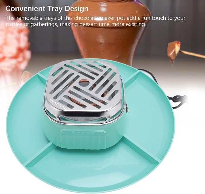 AYNEFY Tabletop Indoor Smores Maker with 4 Tray, Adjustable Temperature Chocolate Roaster for Party Gathering Dessert Time More Exciting (US Plug 120V)