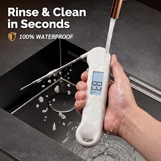 0.5 Sec Instant Read Grill Meat Thermometer Digital Food Cooking BBQ, White