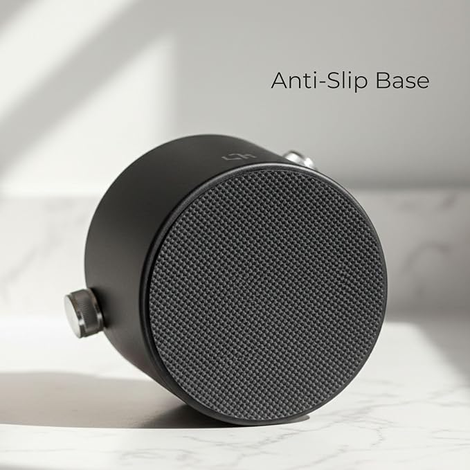 Espresso Knock Box – Coffee Knock Box Stainless Steel, 23-Puck Large Capacity Coffee Puck Knock Box with Non-Slip Base & Quiet Bar for Espresso Machine, Black