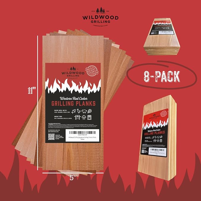 Signature Cedar Grilling Planks - 5x11 (8-Pack)