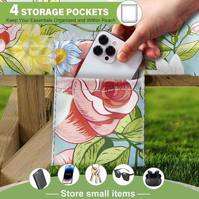 Fitted Picnic Table Cover with Bench Covers Set, Waterproof Lightweight Rectangle 96in Folding Table Cloths Canopy Shade Slipcover Cool Unique Fun Camping Gift for Camper Women Men Family Rv Owners