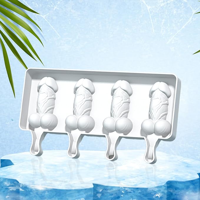 Peni-Shape Popsicle Ice Molds,Silicone Popsicle Molds,Novelty Popsicle Makers,Reusable Easy Release Homemade Ice Mould,for Party Fruit Juice Yogurt,Good for Adult Party,Funny and Durable