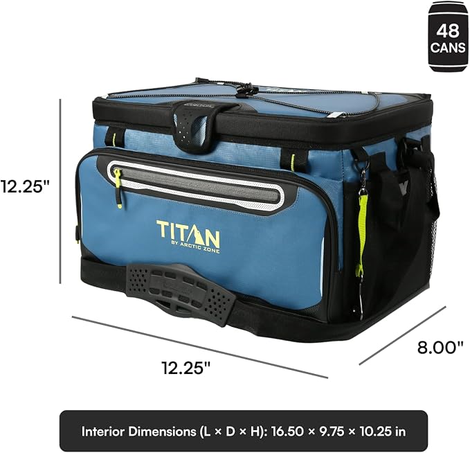 Titan by Arctic Zone Deep Freeze Cooler - Zipperless Hardbody Cooler - Deep Freeze Insulation, HardBody Liner, and SmartShelf