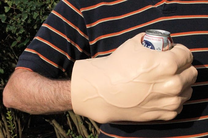 Foam Drink Kooler, Soft Sided Beer Cooler, Portable Party Beverage Holder for Soda Cans, Funny Can Cooler - The Beast Giant Fist