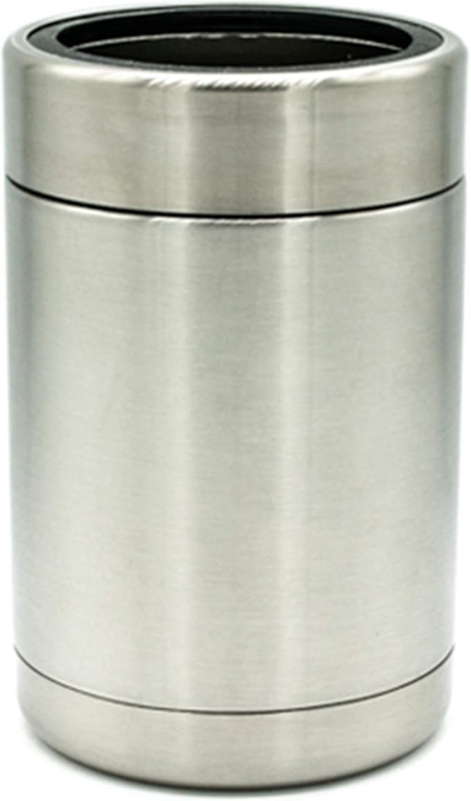 Tahoe Trails Stainless Steel 12oz Vacuum Insulated Can and Bottle Cooler | Double Wall Can Cooler For Cans and Bottles | Copper Plated Can Chiller and Metal Cooler| Stainless Steel