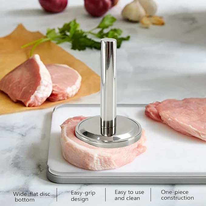 Meat Tenderizer Hammer, Meat Pounder Flattener, Stainless Steel Kitchen Meat Mallet for Flattening Steak Beef Poultry, Meat Pounder Tenderizer, Chicken Flattener Tool