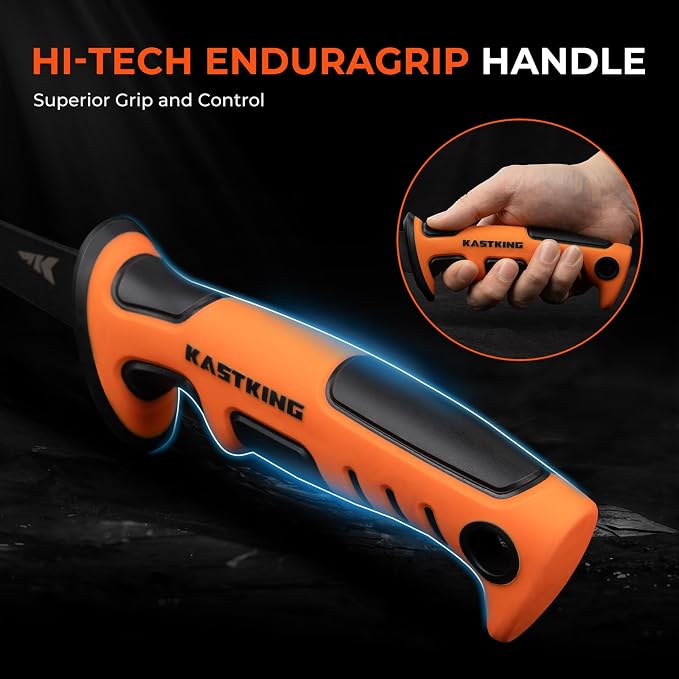 KastKing Ultimate Angler 7" Finesse Fillet Knife, Fishing Knife for Men | Vanadium Stainless Steel Blade, TPE Handle, Ultra-Thin Flexible Blade, Corrosion-Resistant, Sheath with Sharpener & Carabiner