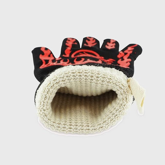 BBQ Dragon Heat Resistant Gloves - High Heat Gloves for Cooking, BBQ, Grilling, and Baking - Non-Slip Oven & Heat Proof - Certified Heat Protection for Outdoor Grill & Kitchen Safety