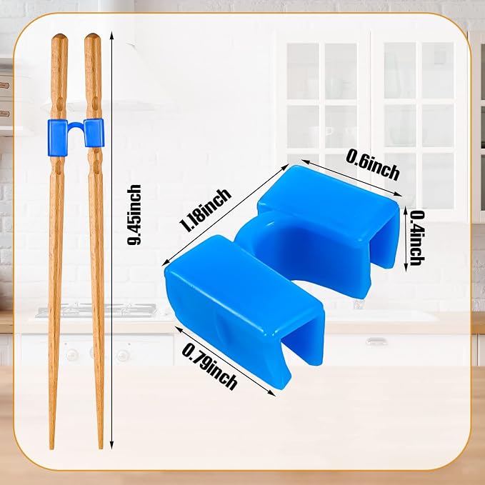 5 Pairs Reusable Chopsticks Helpers Training Chopstick for Beginner Replaceable Practice Chopsticks Non-slip Training Chopstick for Adults Learner(Wood,Multi Colors)
