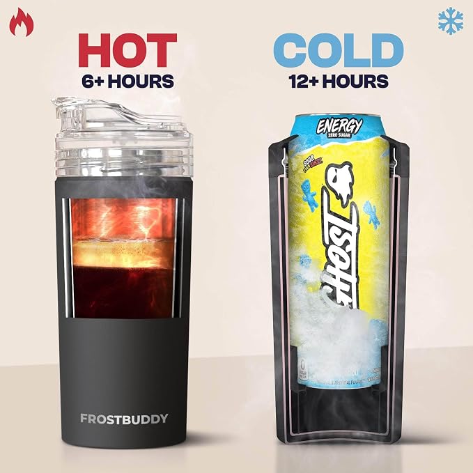 Frost Buddy XL Can Cooler - Fits 12/16/20/24 oz Cans & Bottles (Nebula) | Keeps drinks chilled 12+ hrs | No sweat, no condensation | Fits slim & standard cans | Durable, portable design