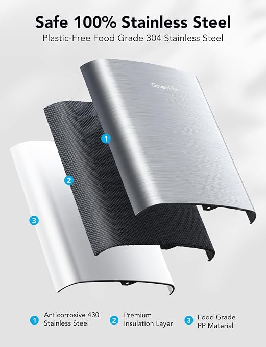 GoveeLife Smart Countertop Ice Makers, Portable Ice Maker Machine with Self-Cleaning, 6 Mins 9 Bullet Ice, 26lbs/24Hrs, Voice Remote for Home Kitchen Party Camping, with Ice Scoop Stainless Silver