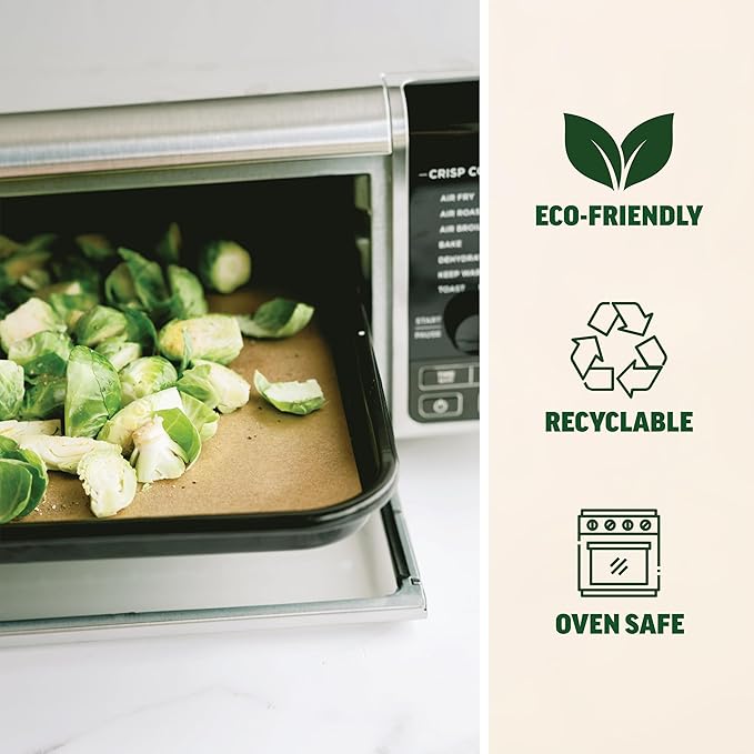 Zenlogy 8x8 Parchment Squares (200 sheets) - Unbleached, Non-stick, Pre-cut Parchment Paper - Fits 8x8 Brownie Square Pans and Toaster Oven Trays, and Air Fryer - Great for Wraps, Baking, Roasting