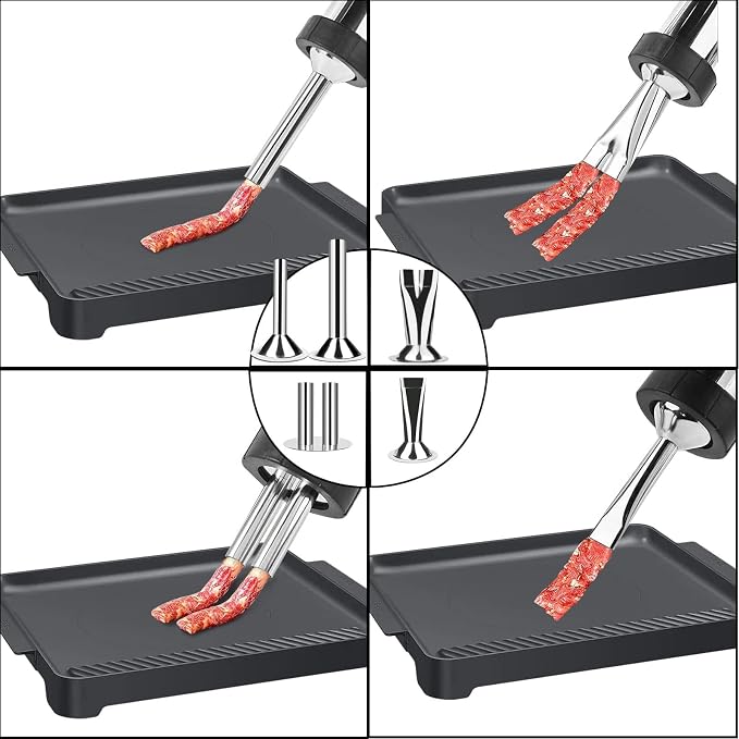 Professional Beef Jerky Gun Kits Stainless Steel Jerky Maker - Jerky Maker Jerky Cannon Meat Gun Stainless Steel Jerky Gun Large Capacity Jerky Making Kit