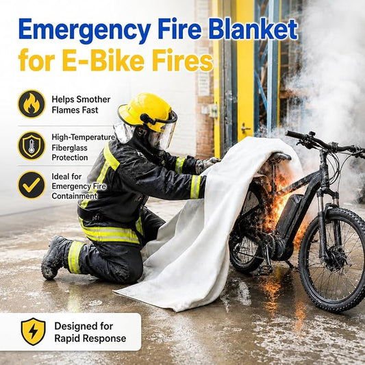 FLASLD Large Fire Blanket for Home and Kitchen, 6 ft x 8 ft Fiberglass Welding Blanket Emergency for People, Flame Retardant Protection and Heat Insulation