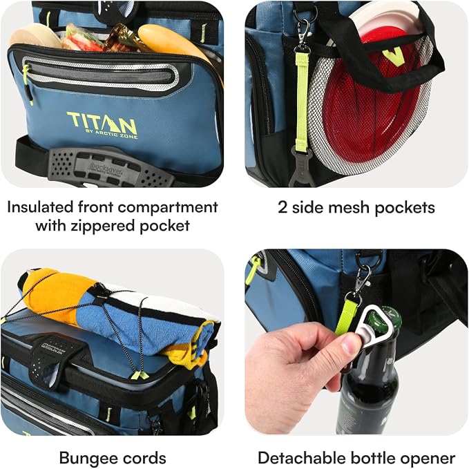 Titan by Arctic Zone Deep Freeze Cooler - Zipperless Hardbody Cooler - Deep Freeze Insulation, HardBody Liner, and SmartShelf