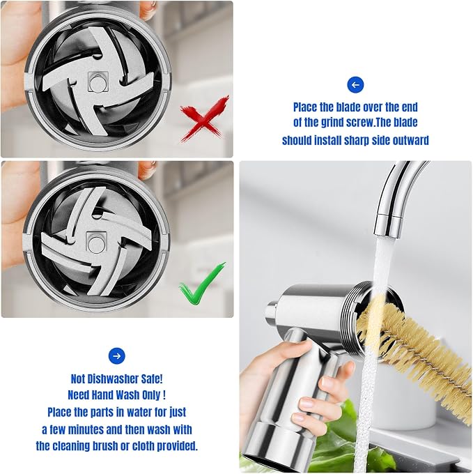Stainless Steel Meat Grinder Attachments for KitcheAid Mixers | Meat Grinder, Sausage Stuffer, Perfect Grinder Attachment, Dishwasher Safe