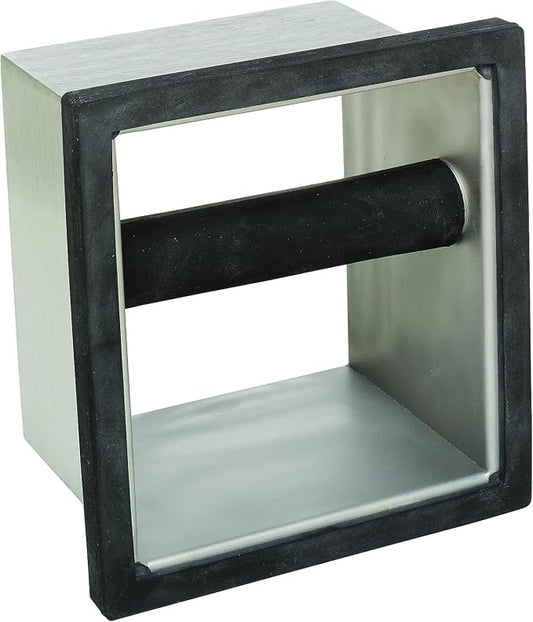 Rattleware Stainless Steel Open Bottom Knock Box Chute with Rubber Bar,6in | Open-bottom puck disposal
