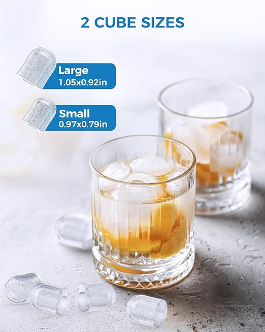 COWSAR Ice Maker Countertop, Portable Ice Machine with Self-Cleaning, 26.5 lbs/24Hrs, 8 Ice Cubes in 6 Mins, Ice Basket and Scoop, Ideal for Home, Kitchen, Bar, Camping
