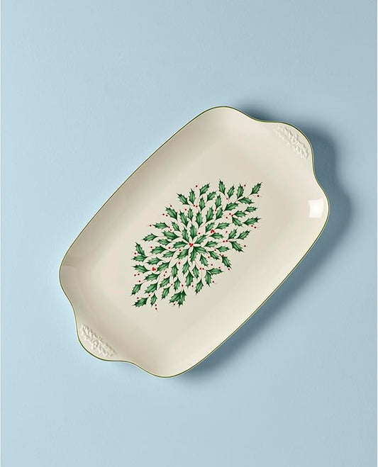 Lenox 886163 Holiday Large Porcelain Serving Turkey Platter, Christmas Hosting