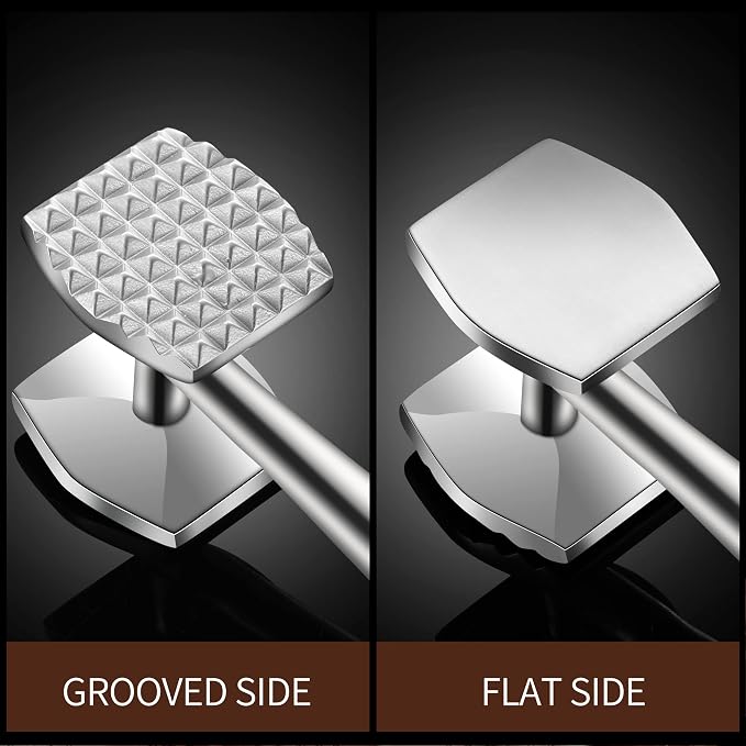 Aliglow Meat Tenderizer 304 Stainless Steel Hammer Mallet Tool Pounder Flattener For Tenderizing and Pounding