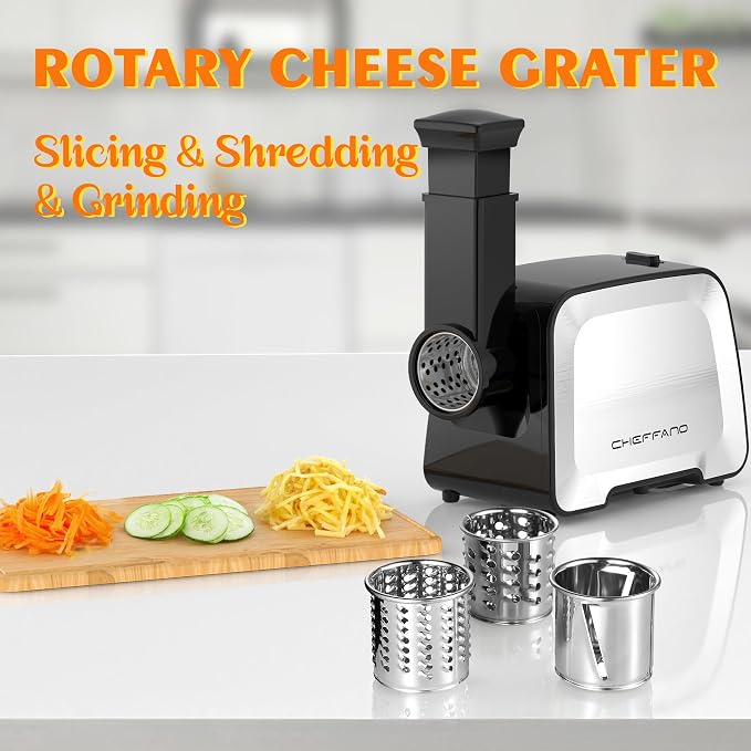 Electric Meat Grinder, 2000W Max Sausage Stuffer Maker, Vegetable Cheese Grater with 3 Shredder Slicer Blades, 2 Blades, 3 Plates, Sausage Tube, 2 Meat Claws, Burger Press & Kubbe Kit