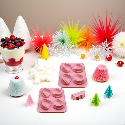 2Pcs 4 Hole Denture Teeth Shaped Ice Cube Mold Silicone Ice Tray DIY Ice Cream Funny Gag Gift For Dentist Seniors Ice Tray Molds