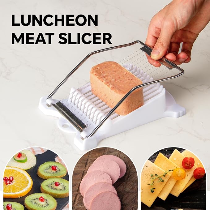 Musubi Press Mold Kit, 8-in-1 Hawaiian Musubi Maker Set | Luncheon Meat Slicer, Heart & Triangle Shapes for Sushi and Bento Making BPA-Free & Non-Stick, Easy to Clean