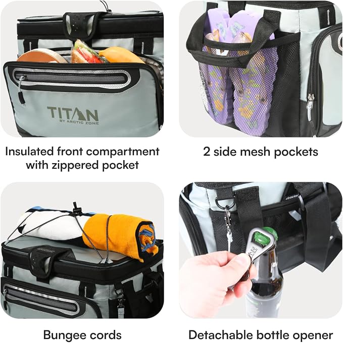 Titan by Arctic Zone Deep Freeze Cooler - Zipperless Hardbody Cooler - Deep Freeze Insulation, HardBody Liner, and SmartShelf