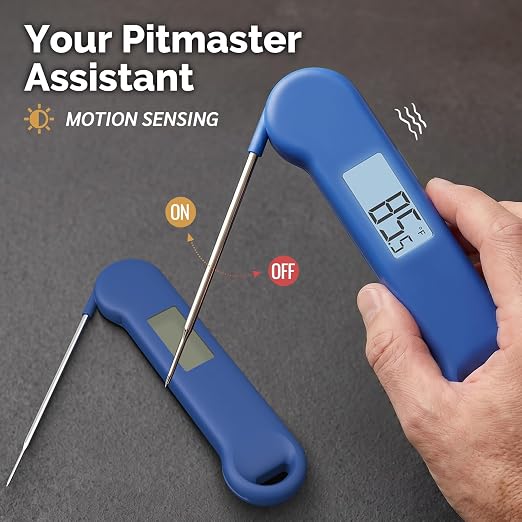 0.5 Sec Instant Read Grill Meat Thermometer Digital Food Cooking BBQ, Blue