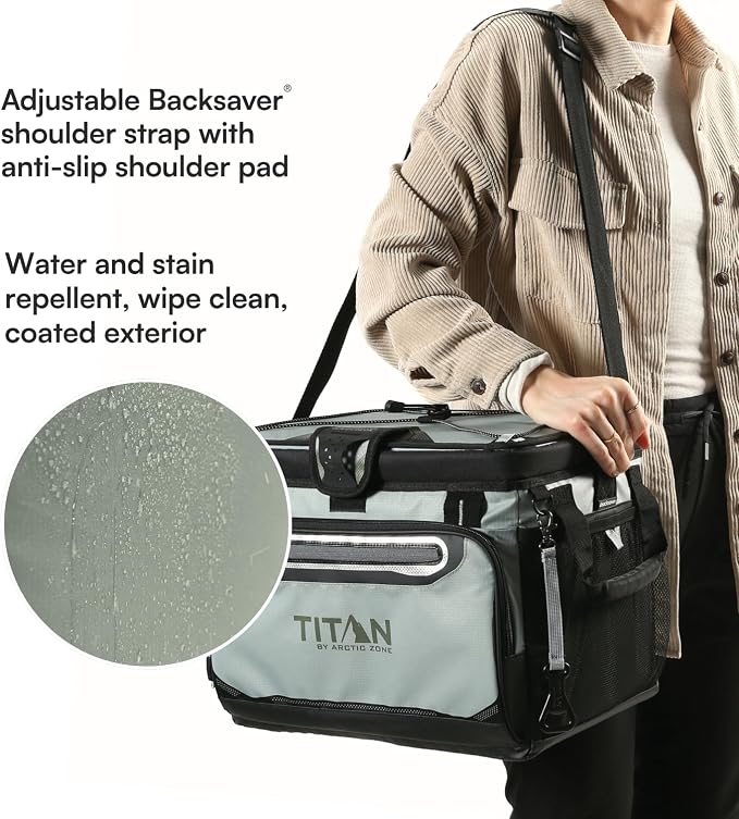 Titan by Arctic Zone Deep Freeze Cooler - Zipperless Hardbody Cooler - Deep Freeze Insulation, HardBody Liner, and SmartShelf