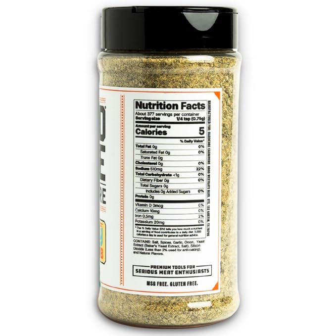 Hardcore Carnivore Poultry Rub for Chicken & Turkey, 10oz | Herb and garlic with a light lemony finish. Great on wings, thighs or whole roast chicken. MSG-Free & Gluten Free