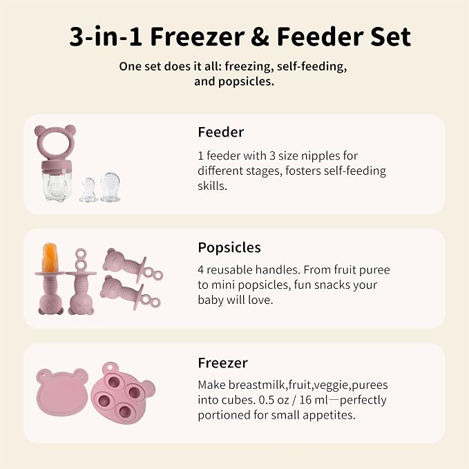 Popsicle Mold Set Pieces Homemade Silicone Popsicle Maker Easy Release Ice Cream Molds Reusable (powder rose)