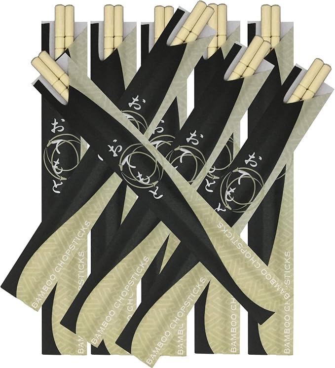 Albino Monkey 200 Round Separated Disposable Chopsticks | Best for Sushi | Bamboo Wooden Chinese Chop sticks - Bamboo Chopstick Bulk - Disposable Utensils Premium Quality - (100 Pairs)